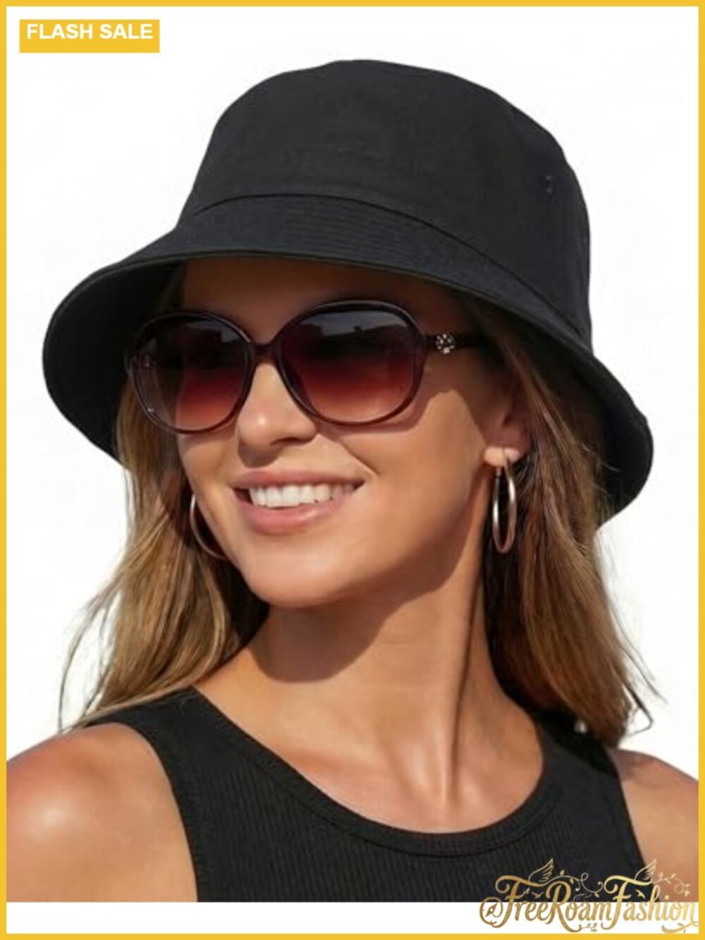 Cotton Bucket Sun Hat Adjustable Beach Golf Fishing Unisex